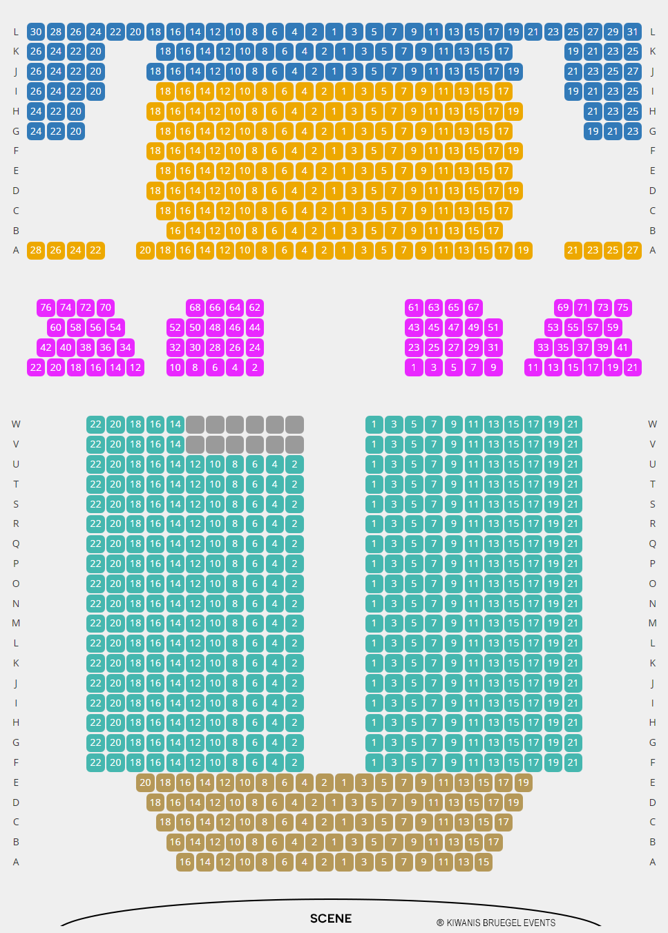 Plan de la salle Jacque BREL